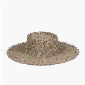 Lack of Color Sunnydip Fray Boater, size small.